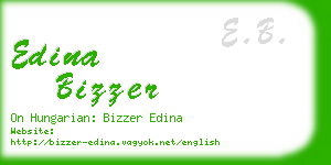 edina bizzer business card